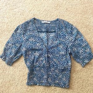 NWOT Abercrombie Smocked Floral Blouse, XS